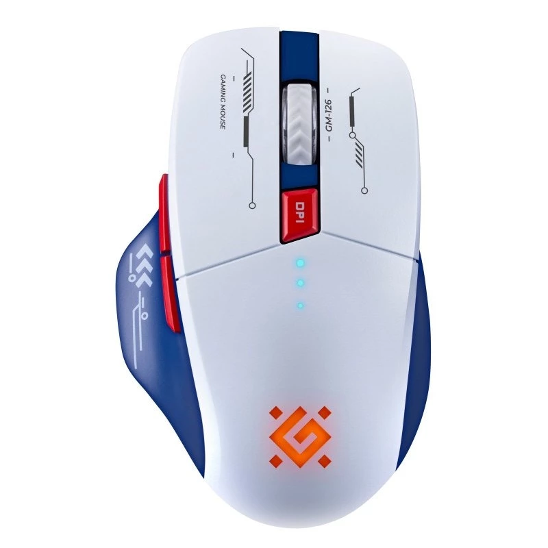 Ratón DEFENDER GM-126 TISA RF+BT ÓPTICO 1600dpi 6P BLANCO