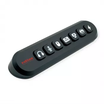 ROLINE Hub USB 3.2 Gen 1, 7 puertos, botones intercambiables, cable de conexión Type-A