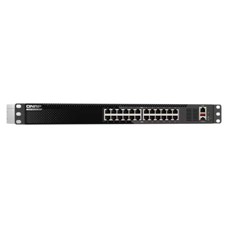 Switch de red QNAP QSW-M3224-24T gestionado L3 10G Ethernet (100/1000/10000) 1U negro, plateado