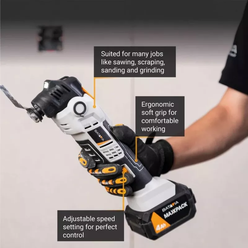 Batavia B.V. | Multitool antivibración a batería 18V - Sin batería ni cargador