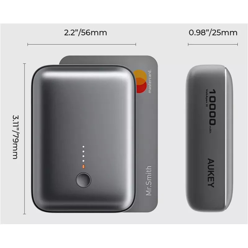 Batería externa AUKEY 157000 10000 mAh gris