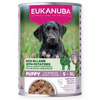 EUKANUBA Puppy comida húmeda para perros 400 g - Adult Puppy Formula, cordero y patata