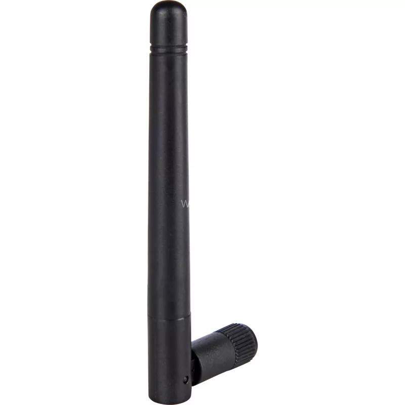 Delock 88339 antena Wi-Fi 802.11 b/g/n, RP-SMA, 2 dBi, omnidireccional, con articulación abatible, negra