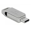 Memoria USB DeLOCK 64 GB USB-C Type-A giratoria carcasa de metal