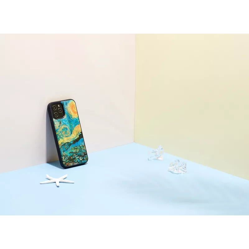 Funda protectora iKins para Apple iPhone 12 Pro Max — negro noche estrellada