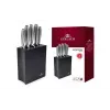 Juego de cuchillos de cocina GERLACH 5 piezas con bloque Modern Negro