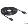 Cable USB DeLOCK EASY-USB 2.0-A - USB 2.0 Micro-B 3 m