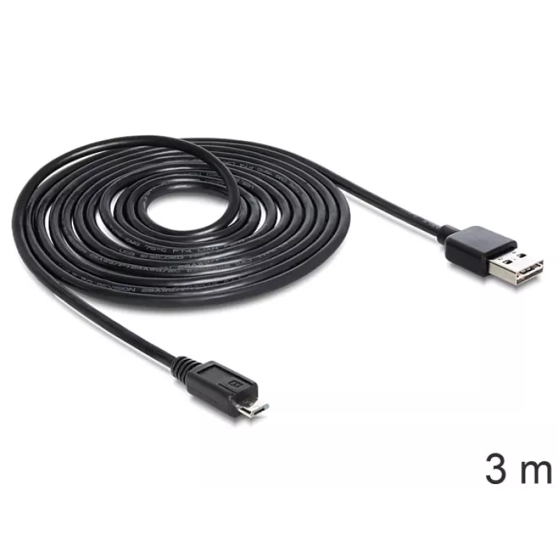 Cable USB DeLOCK EASY-USB 2.0-A - USB 2.0 Micro-B 3 m