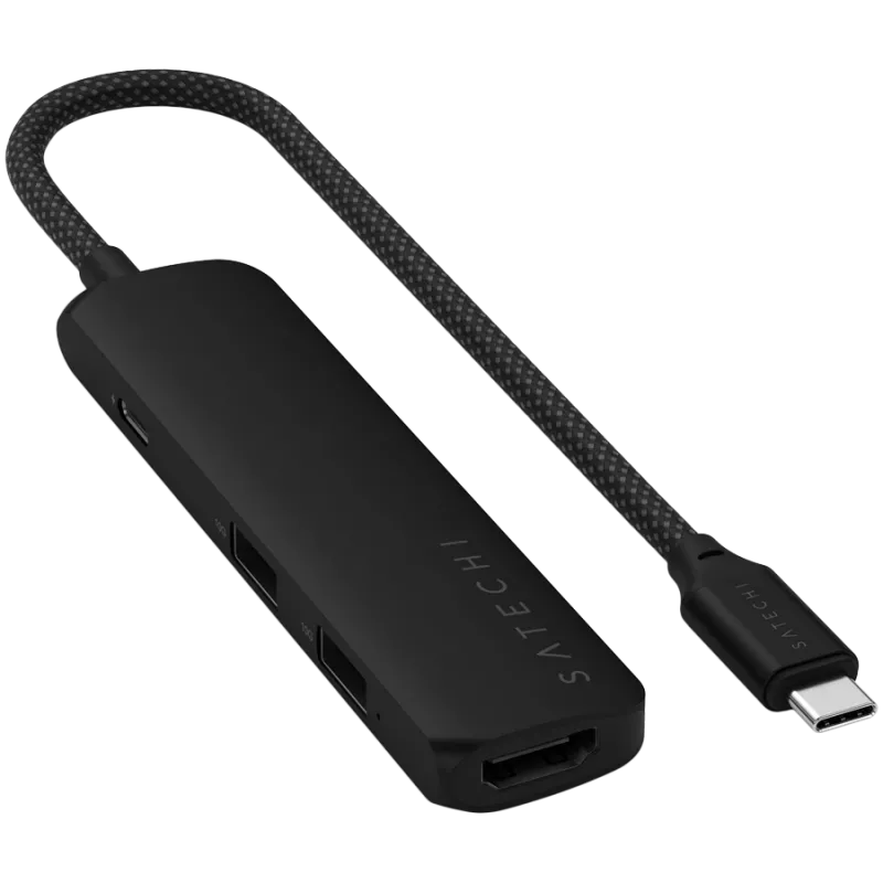 Hub de interfaz Satechi ST-P4SK USB Type-C 10000 Mbit/s negro