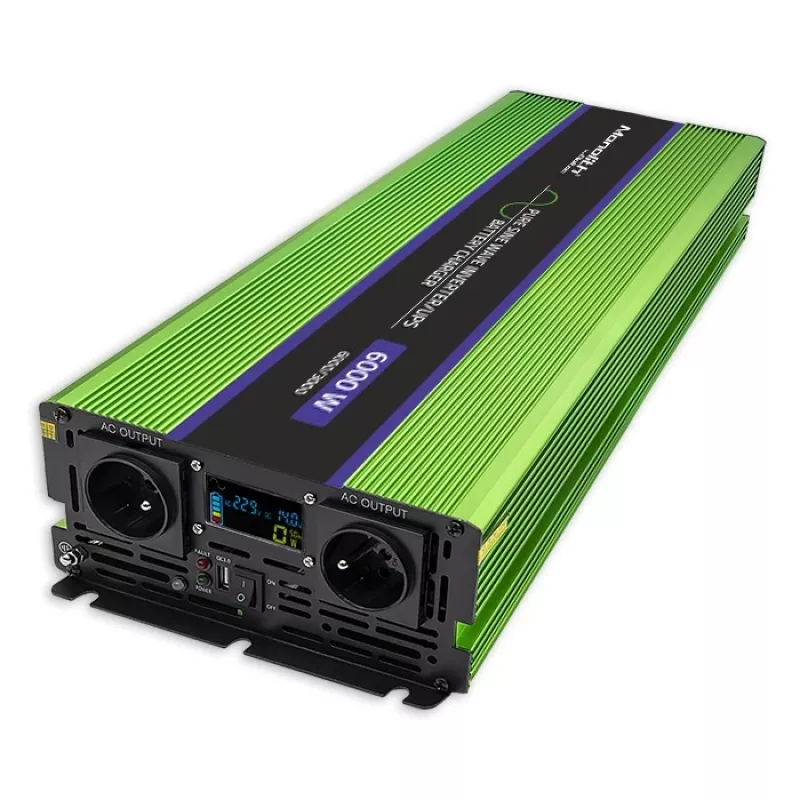 Inversor de coche Qoltec Monolith 6000 W Verde 12 V