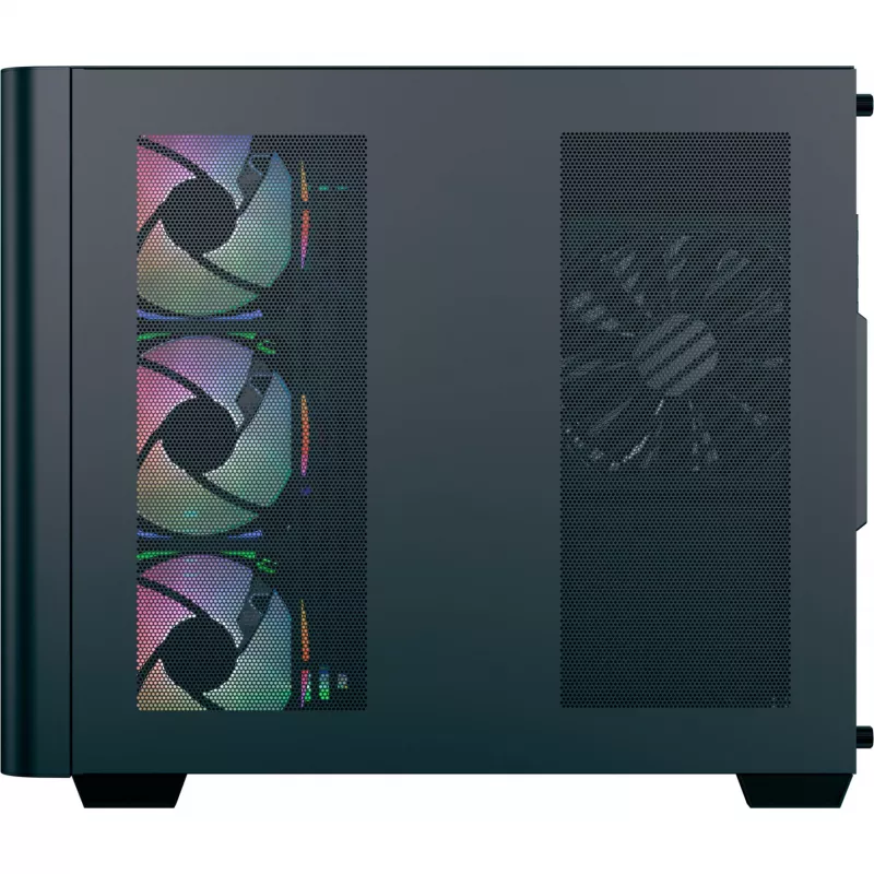 Caja para PC torre AEROCOOL P500C EVO-G-BK-v1 con 2 paneles laterales de cristal templado, negro