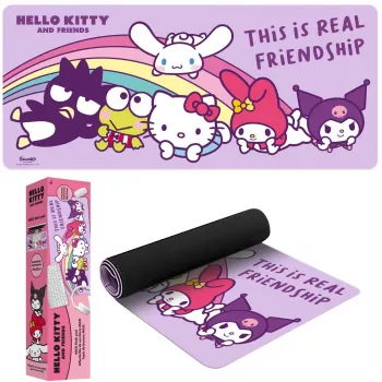 Alfombrilla de ratón Kids Euroswan 80×30 cm Hello Kitty, gran tapete de escritorio para ratón y teclado