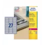 Avery Durable Heavy Duty L6011 - poliéster - adhesivo permanente - plata - 63,5 x 29,6 mm 2700 etiquetas (100 hojas x 27) etiquetas (L6011-100)