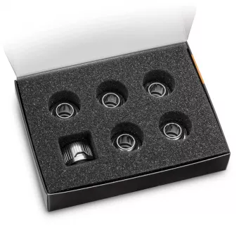 EK Water Blocks EK-Quantum Torque HDC 12 conector pack de 6, G1/4, plata