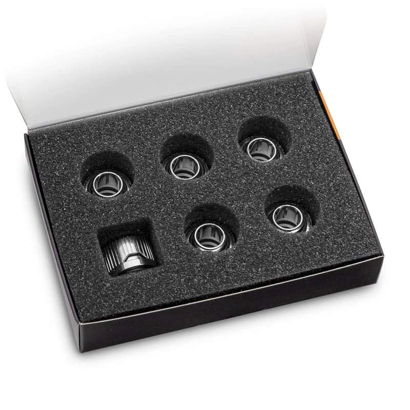 EK Water Blocks EK-Quantum Torque HDC 12 conector pack de 6, G1/4, plata