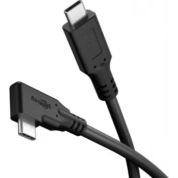 Goobay cable USB-C 90° USB4 1 m negro – 240 W 40 Gbit/s Power (79432)