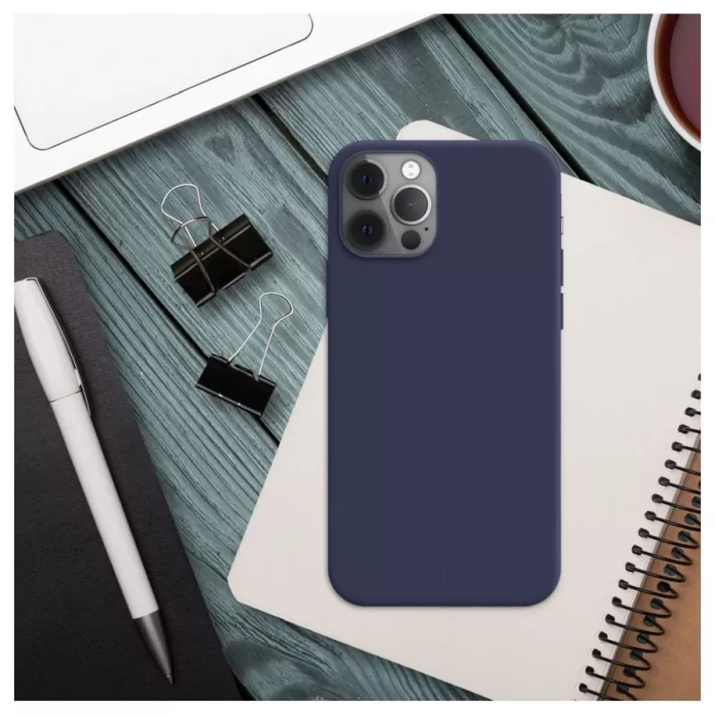 Tapa trasera para móvil FIXED para Samsung Galaxy S25 – Goma, azul