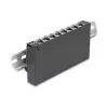 Patch panel DELOCK mini sobremesa RJ45 8 puertos Cat.6A apantallado negro para mesa, pared o carril DIN