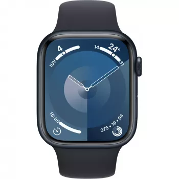 APPLE Watch Series 9 GPS + Cellular 45 mm Caja de aluminio Medianoche con correa deportiva medianoche - M/L (MRMD3QF/A)