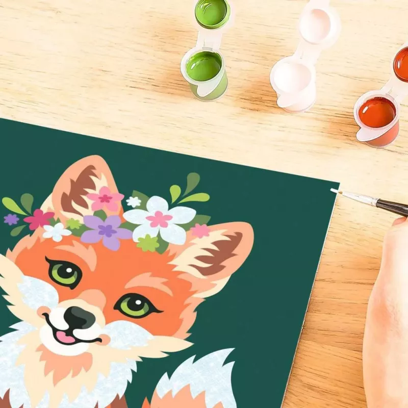 Ravensburger Pintar por números - Zorro floral