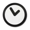 NeXtime Reloj 2615zw Focus, Ø25 cm, pared, blanco/negro