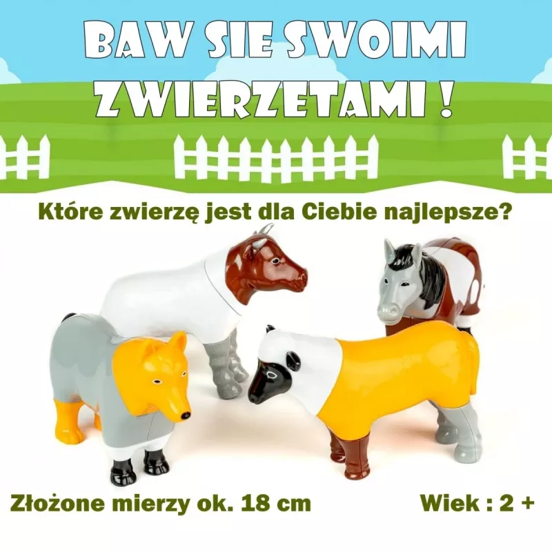 Set magnético de animales de granja Malblo