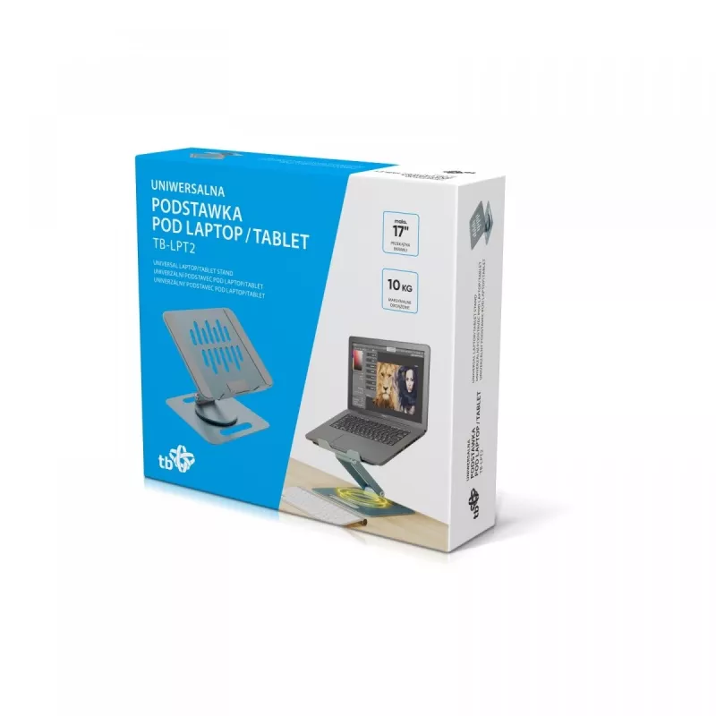 Soporte para portátil/tablet TB TB-LPT2 para dispositivos de hasta 15 pulgadas, capacidad de carga 10 kg