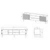 Mueble RTV EF ONDA 180.5x40xH58.39 verde (de pie o montado en pared)