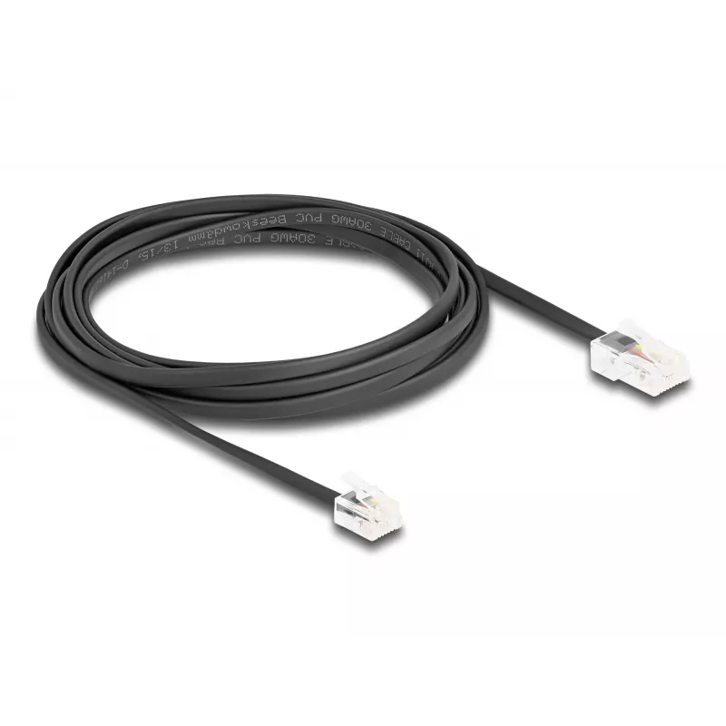 Cable telefónico DeLOCK conector RJ45 a conector RJ11 negro 3 m