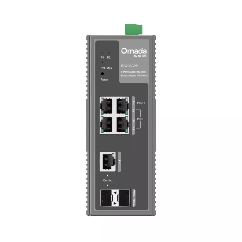 Switch de red TP-Link IES206GPP gestionado Gigabit Ethernet (10/100/1000) Power over Ethernet (PoE) negro