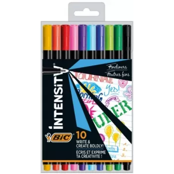 Rotuladores finos BIC INTENSITY FINE BCL multicolor, set 10 colores CEL1011727