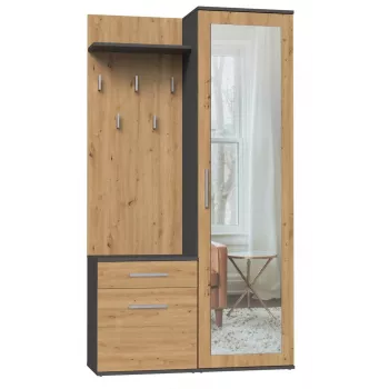 Armario recibidor Top e shop GARD DUO ANT/ART KPL — 2 puertas batientes, tablero de partículas, 1000×350×1800 mm