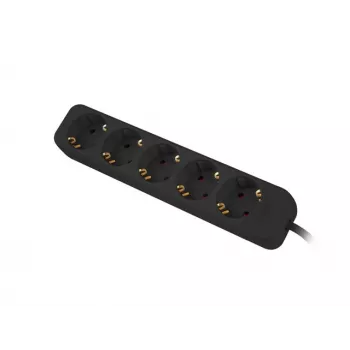 Alargador de corriente Lanberg PS0-05F-0300-BK 3m 5 tomas AC interior negro
