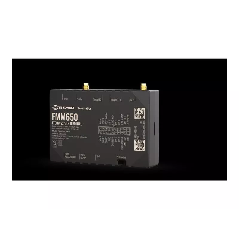 GPS-Tracker TELTONIKA TELEMATICS FMM650 — conectividad 4G, diseño compacto