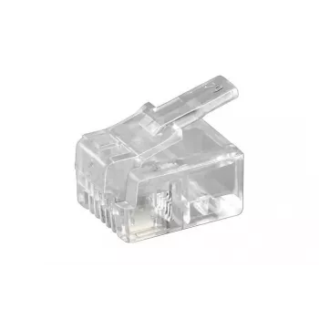 Microconnect KON501-10R conector de cable RJ-11 6P4C transparente