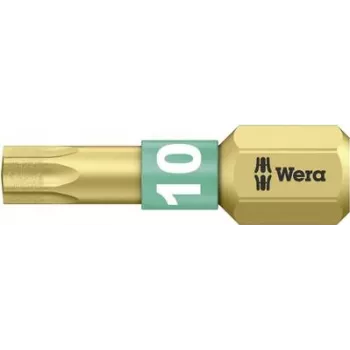 Punta de destornillador Torx Wera T10 x 25 mm — Torx T10, 25 mm de longitud