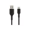 Cable trenzado USB-C a USB-A 3m negro