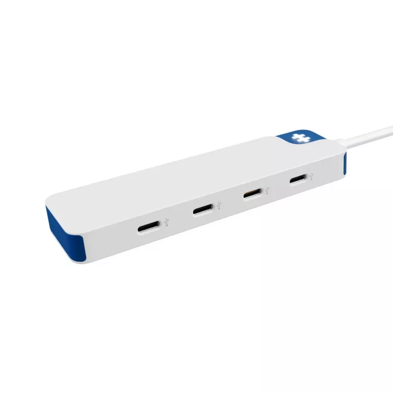 Hub USB-C Hyper HyperDrive Flex de 4 puertos, blanco/azul | HD5201BUGL