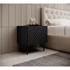 Mesita de noche Cama ONDA 50x40x54 cm negro MDF/aglomerado set de 2