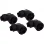 Racor de rosca giratorio 90° para tubo rígido 16/10 mm G1/4, negro, conexión para tubos flexibles (PVC, silicona, neopreno)