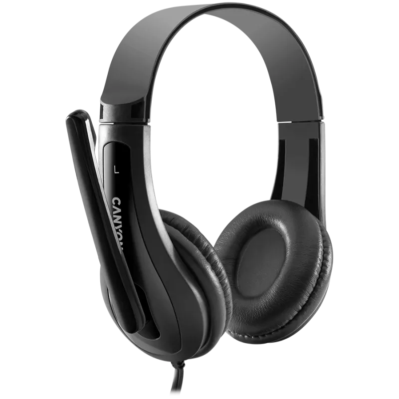 Auriculares para PC CANYON HSC-1 PC Mic Flat 2m negros