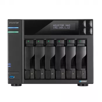 Asustor LOCKERSTOR 6 NAS Sobremesa Intel® Celeron® N5105 8 GB DDR4 HDD ADM negro