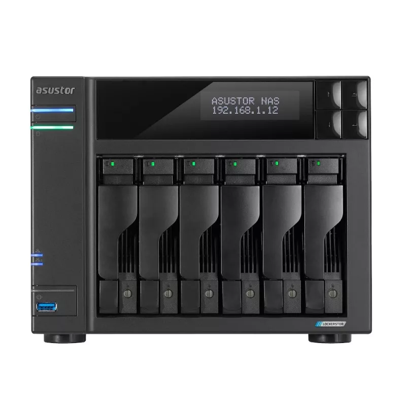 Asustor LOCKERSTOR 6 NAS Sobremesa Intel® Celeron® N5105 8 GB DDR4 HDD ADM negro