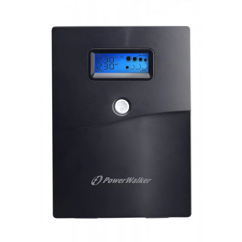 PowerWalker VI 3000 SCL FR SAI line-interactive, 3000 VA / 1800 W, 4 tomas de tipo E, LCD, USB