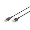 Digitus ASSMANN Basic - Cable alargador USB - USB Type-A, 4 polos (M) - USB Type-A, 4 polos (H) - 3 m (USB/USB 2.0) - Encapsulado - Negro (AK-300200-030-S)