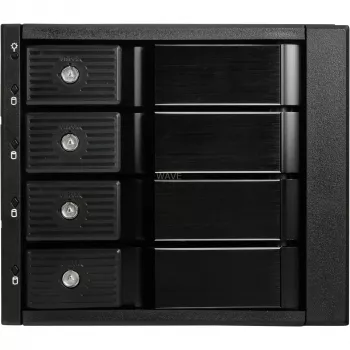 Caja externa SilverStone SST-FS304-12G de 3,5 pulgadas, 4 bahías – negra