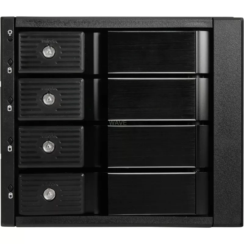 Caja externa SilverStone SST-FS304-12G de 3,5 pulgadas, 4 bahías – negra