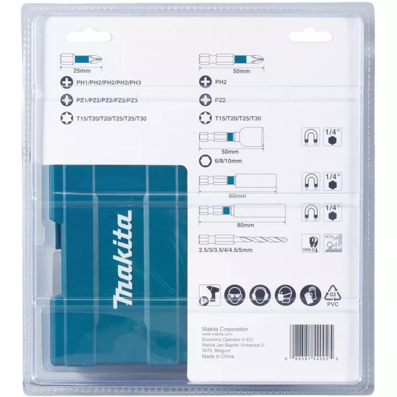 Makita B-66896 Set de brocas