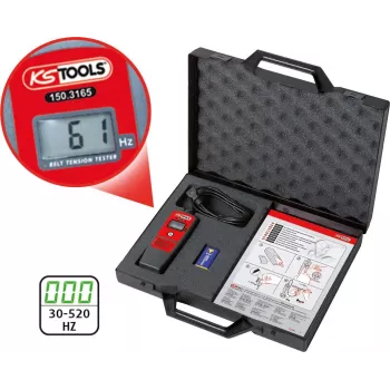 Comprobador de tensión de correa KS TOOLS HZ 150.3165 — herramienta de diagnóstico electrónica para medir la tensión de la correa