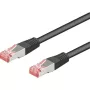 Wentronic Goobay Cable de parcheo CAT 6, S/FTP (PiMF), negro, 5 m - LSZH libre de halógenos, cobre (68700)